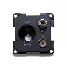 TOMA PARA ENCASTRAR DE ANTENA CBE TV – SAT – 12V.