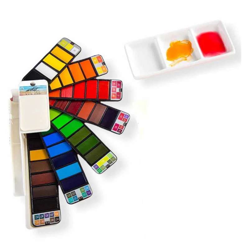 ACUARELA ALEX BOG ARTIST CAJA ABANICO PROFESIONAL 25 COLORES - Imagen 3